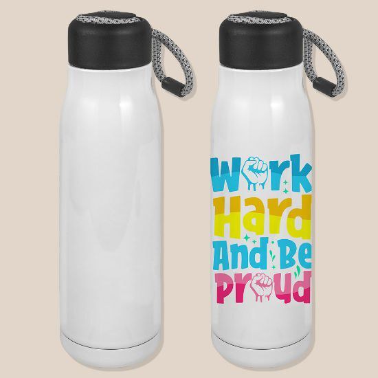 Doppelwandige Flasche 550 ml mit Tragegriff UP