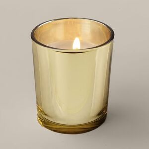 Goya 52523 - 85gr Wachskerze in goldenem Glas, 6% Bergamotte-Aroma LOMBOK