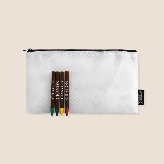 Goya 53039 - Étui RPET recyclé avec 4 crayons cire MATERNELLE