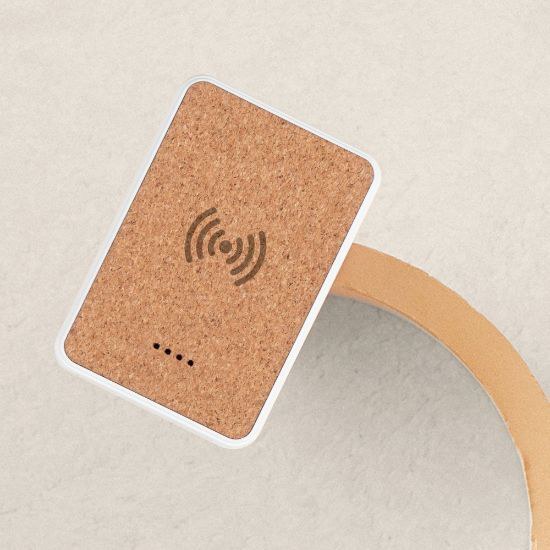Goya 53551 - Powerbank Kork & recyceltem ABS, 5000mAh, kabellos AURA