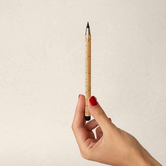 Goya 53570 - Multifunktions-Bleistift aus Bambus mit Lineal TAATAHI