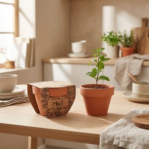 MINT POT Pot avec graines de menthe - GiftRetail MO2218