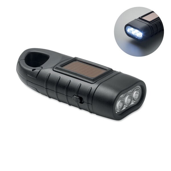 SLUZ Solar-Dynamo-Taschenlampe - GiftRetail MO2540