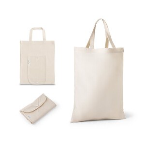 Foldable bag in cotton (50%), recycled cotton (30%) and polyester (20% rPET) (140 g/m²) - Egotier 92332