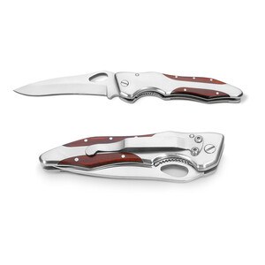 Pocket knife in stainless steel and wood - Egotier 94030