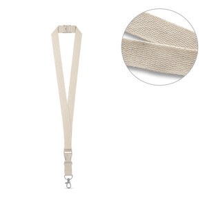 100% cotton lanyard with metal carabiner - Egotier 94410