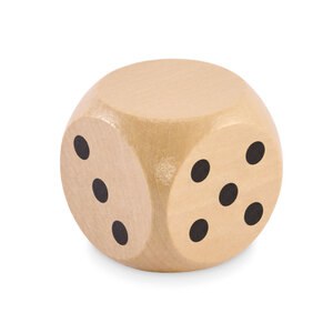 DADO Dés en bois Schima de 5cm dia - GiftRetail MO2614