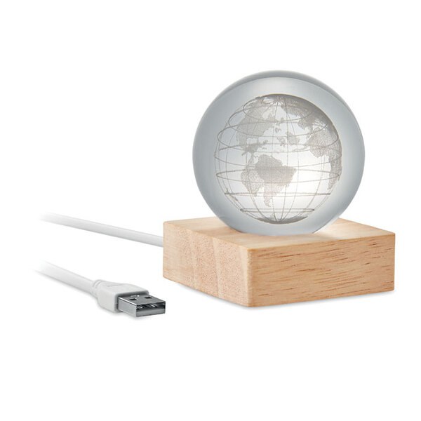 GLOBE LIGHT LED-Glaskugel Globus - GiftRetail MO2690