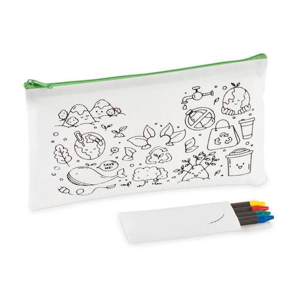 CRAY Trousse 4 crayons de couleur - GiftRetail MO2787