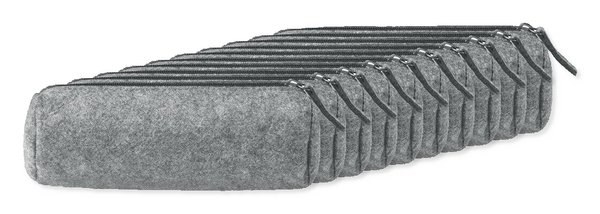 Pack mit 100 GiftRetail MO9819 - PENLO Schlampermäppchen Filz
