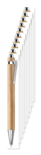 SUMATRA Eco-Friendly Bamboo Ball Pen with Chrome Accents