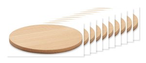 Pack mit 100 GiftRetail MO6602 - BAYIN Runder Untersetzer Bambus
