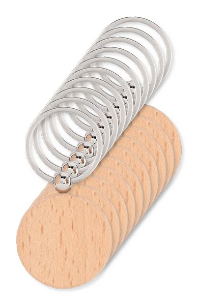TOTY WOOD Porte-clés rond en bois