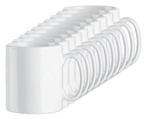 Pack de 10 GiftRetail MO8040 - SUBLIM Mug pour sublim. 300ml